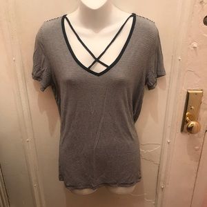 NWOT • Almost Famous • Striped Tee • L